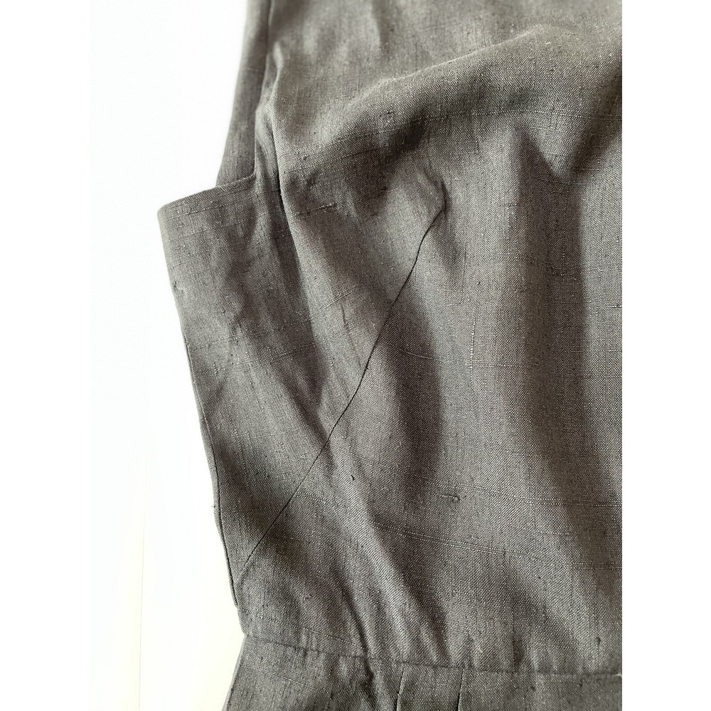 VTG 60s Little Black Dress Pencil Wiggle Square Side Arm Hole Pockets 38" Chest - Picture 4 of 13